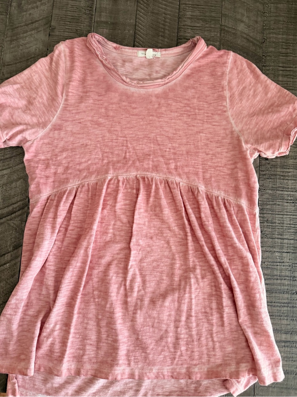 Light Pink Short Sleeve Babydoll Top